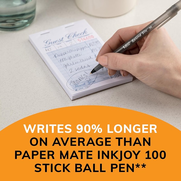 BIC Round Stic Ballpoint Pen|Black - Image 4