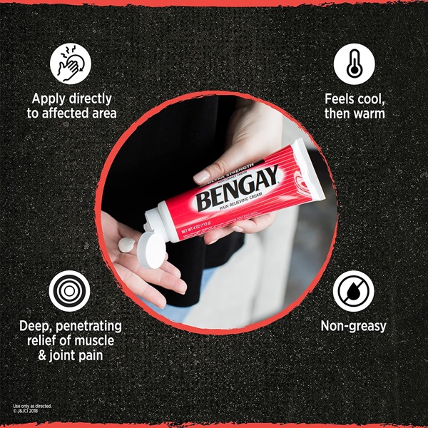 Ben Gay Ultra Strength Bengay Topical Pain Relief Cream - Non-Greasy Topical Analgesic for Minor Arthritis, Muscle, Joint, and Back Pain, Camphor, Menthol & Methyl Salicylate, 2 oz - Image 5