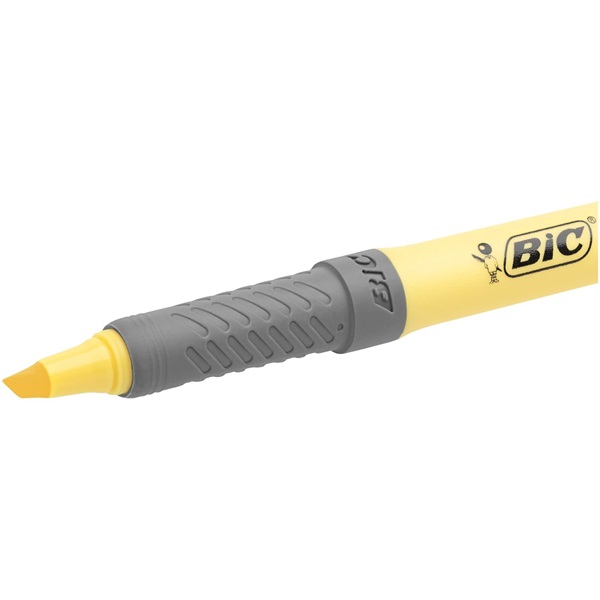 Bic Highlighter Grip Pens - Assorted Pastel Colours, Pack of 4 - Image 3