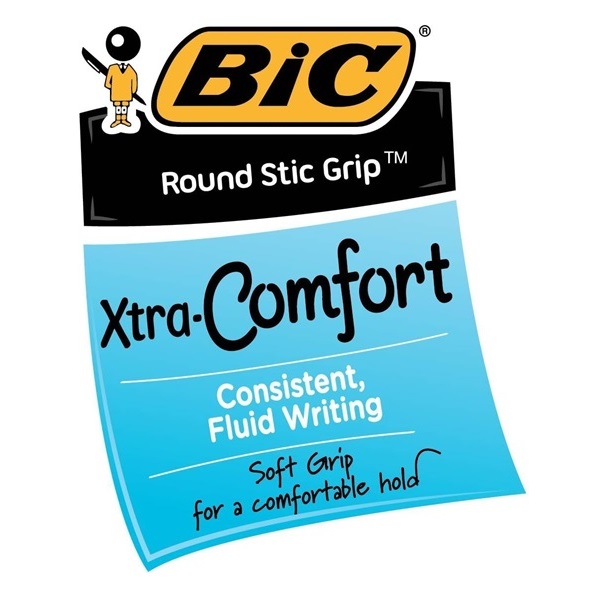 Bic Ultra Grip Medium Black Pens 12 per pack (2 pack) - Image 3