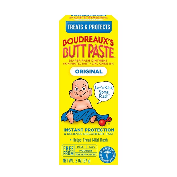 Boudreaux's Butt Paste Diaper Rash Ointment | Original | 2 oz. Tube | Paraben & Preservative Free