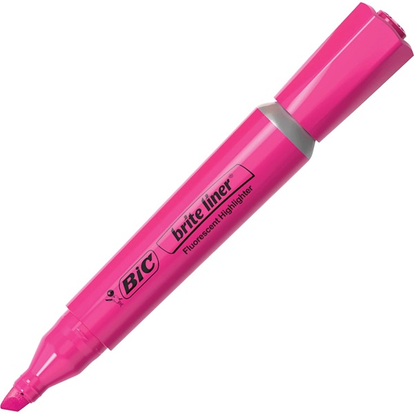 Brite Liner Highlighter with Rubber Grip, Chisel Tip, Assorted, Pack of 4 - Image 3