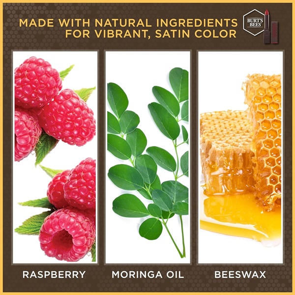 Burt's Bees 100% Natural Moisturizing Lipstick Ruby Ripple 1 Tube - Image 3