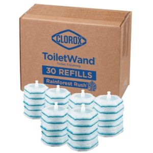 Clorox ToiletWand Disinfecting Refills, Disposable Wand Heads - Rainforest Rush - 30 Count