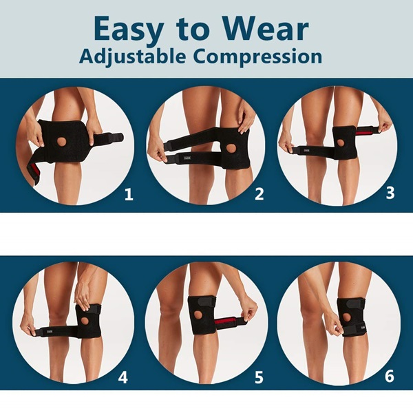 ComfiLife Knee Brace - Knee Support for Meniscus Tear, Arthritis Pain, ACL, LCL, MCL - Open Patella, 3 Point Adjustable Straps, Breathable Non-Slip Comfort for Men & Women (Large) - Image 5