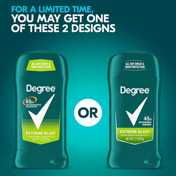Degree Men Dry Protection Antiperspirant Deodorant, Extreme Blast 2.7 oz (Pack of 6) - Image 3