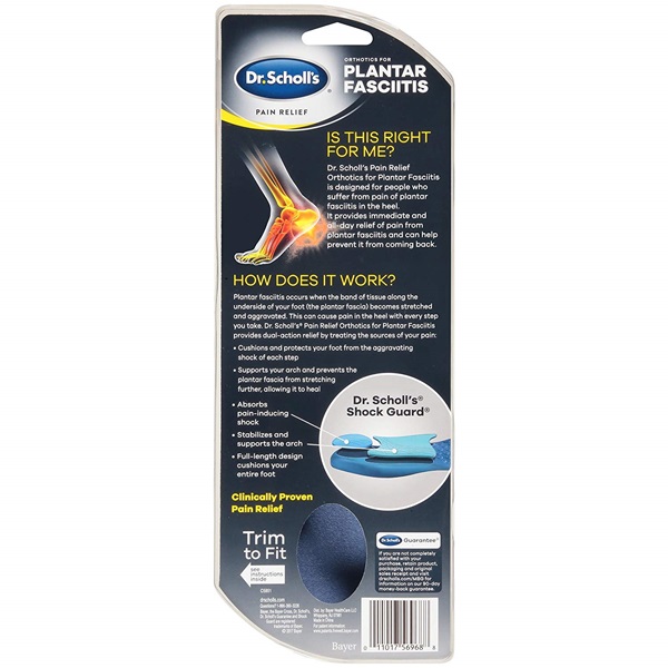 Dr. Scholls Plantar Fasciitis Orthotics Womens (Size 6-10) (2 Pack) - Image 3