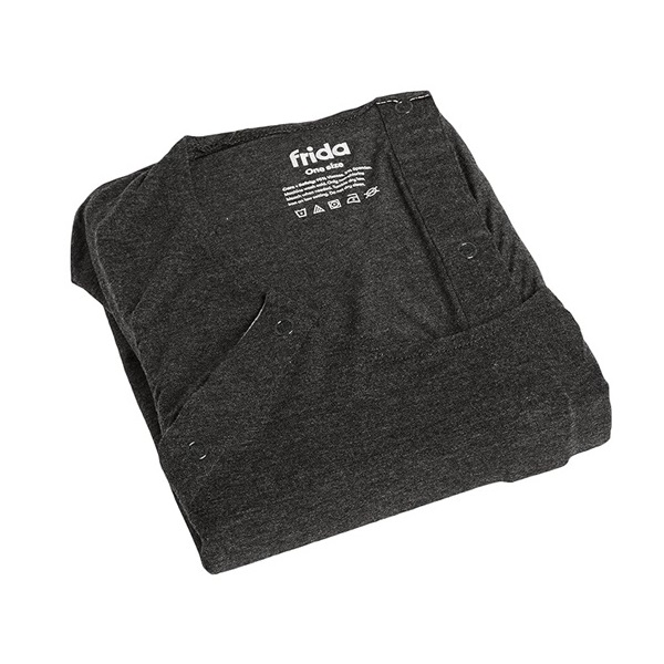 FridaBaby Women's Labor and Delivery Gown by Frida Mom| Easy-Snap, Tagless, Skin-to-Skin Access for Nursing and Full Coverage in The Back (Charcoal) - Image 3