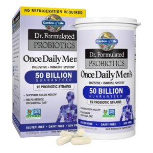 Garden of Life Probiotic Supplement for Men - Dr. Formulated Once Daily Mens for Digestive Health, Shelf Stable, 30 Capsules