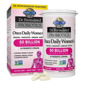Garden of Life Probiotic Supplement for Women - Dr. Formulated Once Daily Womens for Digestive Health, Shelf Stable, 30 Count Capsules