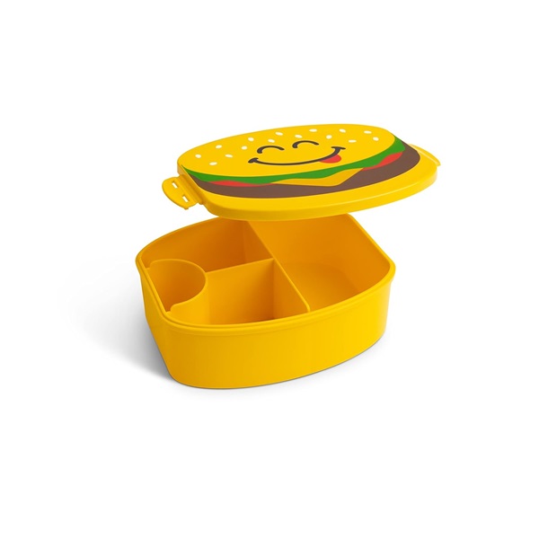 Good Banana Burger Kids Childrenβs Lunch Box - Leak-Proof, 4-Compartment Bento-Style Kids Lunch Box - Ideal Portion Sizes for Ages 3 to 7 - BPA-Free, Food-Safe Materials (Burger) - Image 3