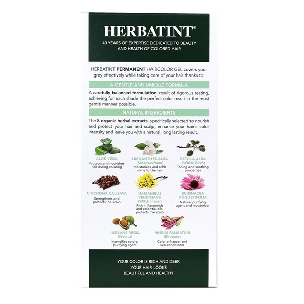 Herbal Care Herbatint Permanent Herbal Haircolour Gel, Light Chestnut, 5N, 1 Each - Image 3