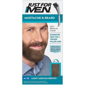Just For Men Beard Lmbrn# Size 1ct Just For Men Mustache, Beard & Sideburn Clear Gel Light/Medium Brown