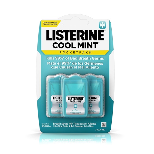 Listerine Pocketpaks Cool Mint Pack of 72 Count by Listerine