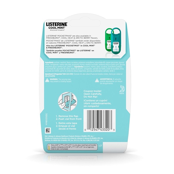 Listerine Pocketpaks Cool Mint Pack of 72 Count by Listerine - Image 2