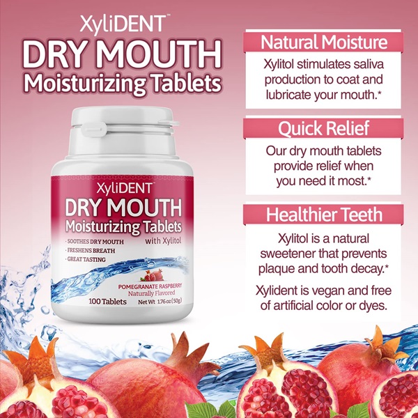 Nature's Stance Xylident Xylitol Tablets For Dry Mouth Relief - Stimulates Saliva, Freshens Breath, Reduces Acid Production, Fast Acting Extended Relief, 100 Count - Image 2