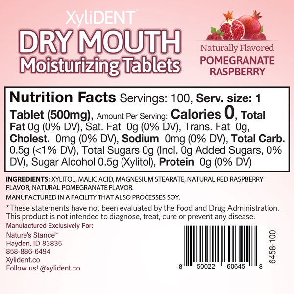 Nature's Stance Xylident Xylitol Tablets For Dry Mouth Relief - Stimulates Saliva, Freshens Breath, Reduces Acid Production, Fast Acting Extended Relief, 100 Count - Image 4