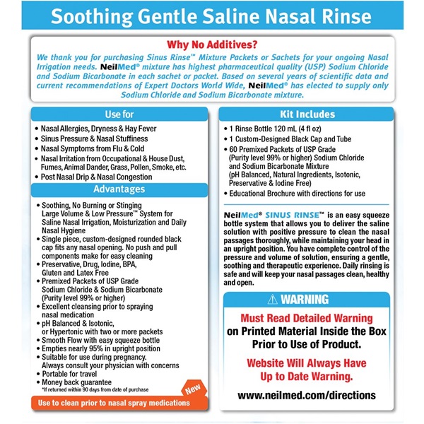 Neil Med Sinus Rinse Pediatric Packets , Premixed 120/box - Image 3