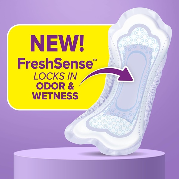Poise Incontinence Overnight Pads, Ultimate Absorbency, Long, 45 Count - Image 2