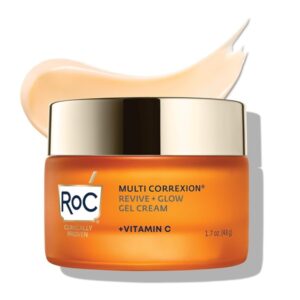 RoC Multi Correxion Revive + Glow Vitamin C Gel Cream anti aging face moisturizer oil free brightening skincare 1.7 oz