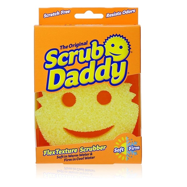SCRUB DADDY - Scratch Free Cleaning Pot Scrubber Happy FACE Sponge - AS Seen on TV - Shark Tank