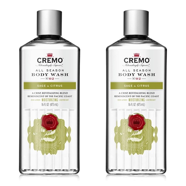 Sage & Citrus, 2 Count: Cremo All Season Body Wash, Sage & Citrus, 16 Oz. 2-Pack