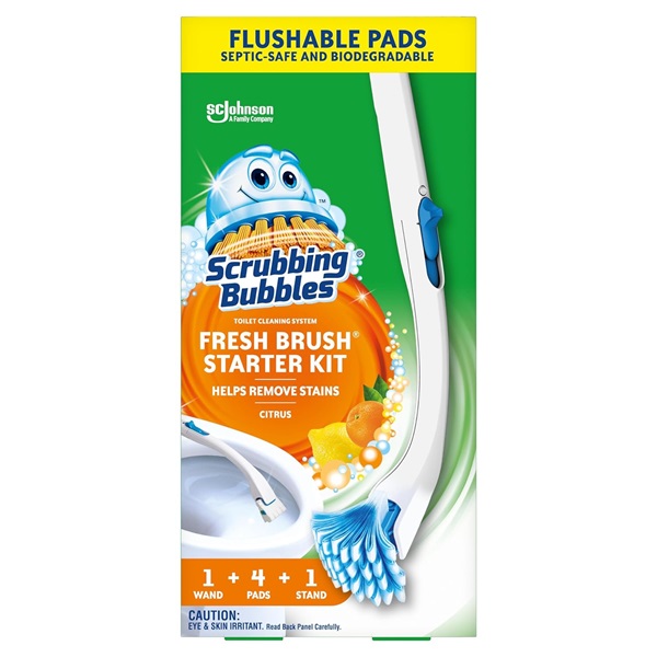 Scrubbing Bubbles Fresh Brush Toilet Cleaning System Starter Kit with 4 Refills - Image 8