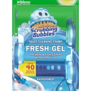 Scrubbing Bubbles Toilet Cleaning Gel, 1 Dispenser and 24 Gel Stamps