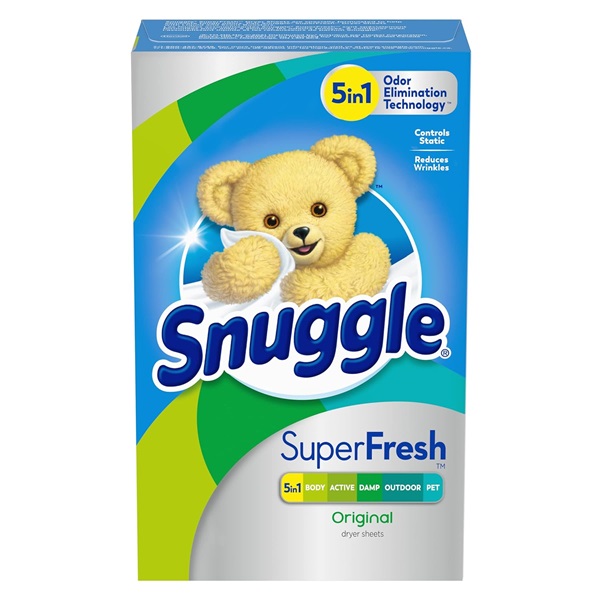 Snuggle Plus Super Fresh Fabric Softener Dryer Sheets with Odor Fighting Ingredients, 105 Count - Image 2