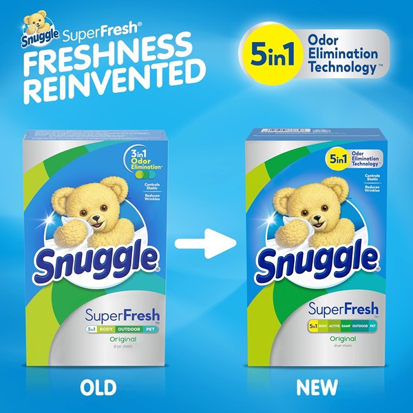 Snuggle Plus Super Fresh Fabric Softener Dryer Sheets with Odor Fighting Ingredients, 105 Count - Image 11
