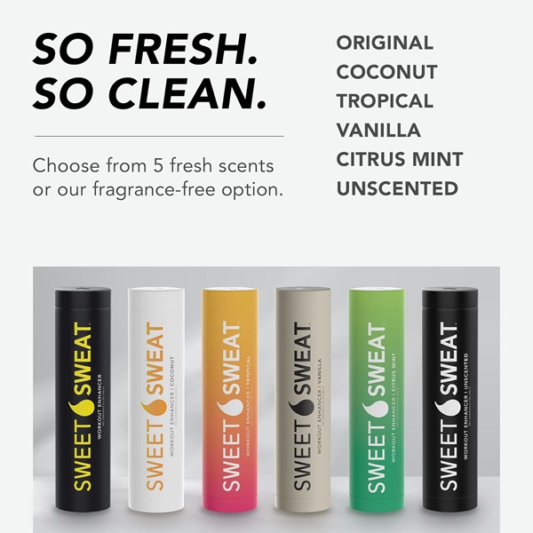 Sweet Sweat Citrus Mint Gel Stick, by Sports Research - Get More From Your Workout: Workout Enhancer Makes You Sweat Faster & Harder - Try w/ Waist Trimmer - Men’s & Women’s Toning Sweat Cream - 6.4Oz - Image 2