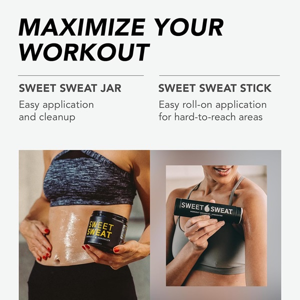 Sweet Sweat Citrus Mint Gel Stick, by Sports Research - Get More From Your Workout: Workout Enhancer Makes You Sweat Faster & Harder - Try w/ Waist Trimmer - Men’s & Women’s Toning Sweat Cream - 6.4Oz - Image 3