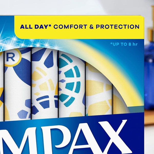 Tampax Pearl Plastic Tampons, Regular Absorbency, Unscented, 50 Count - Image 5