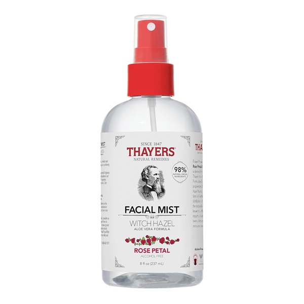 Thayers Natural Remedies Alcohol-Free Rose Petal Witch Hazel Facial Mist Toner, 8 Ounce