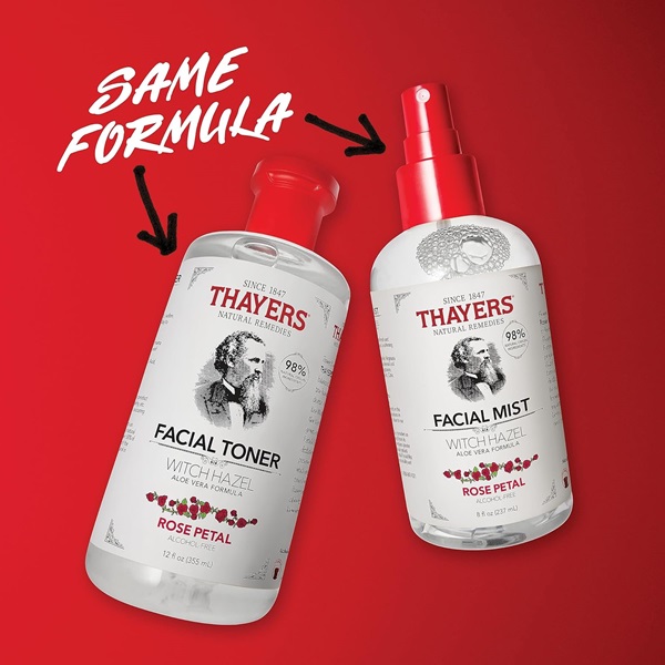 Thayers Natural Remedies Alcohol-Free Rose Petal Witch Hazel Facial Mist Toner, 8 Ounce - Image 5