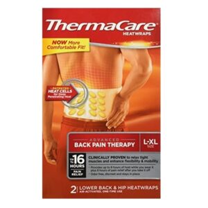Thermacare Heat Wraps Lower Back and Hip L XL -- 2 Pieces