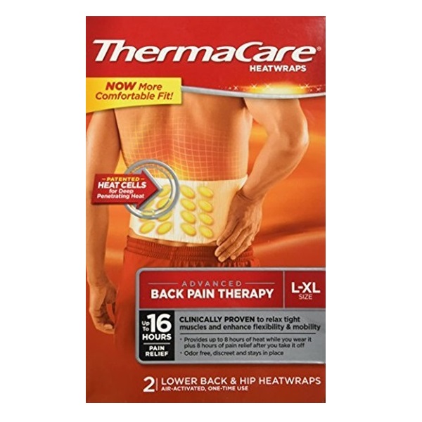 Thermacare Heat Wraps Lower Back and Hip L XL -- 2 Pieces