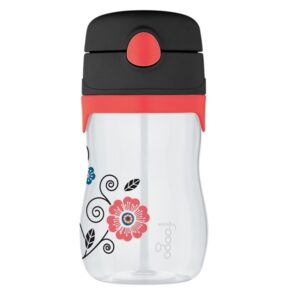 Thermos Foogo 11-Ounce Straw Bottle, Poppy Patch Pattern