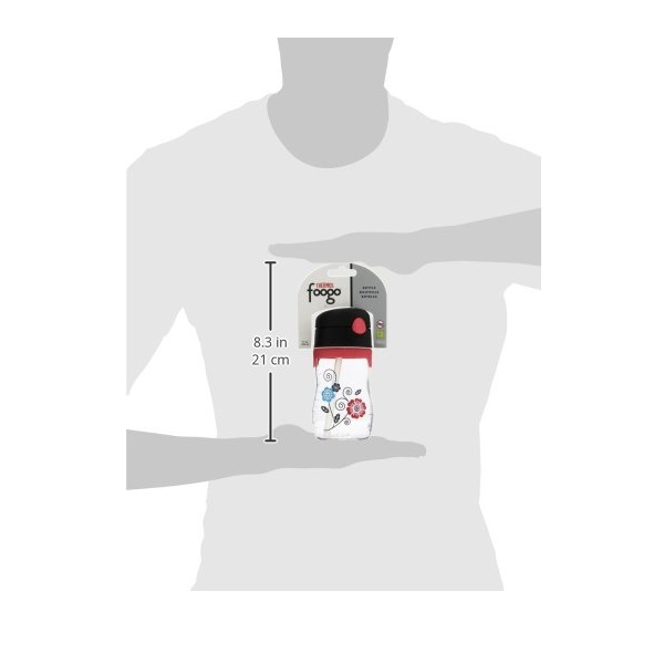 Thermos Foogo 11-Ounce Straw Bottle, Poppy Patch Pattern - Image 4