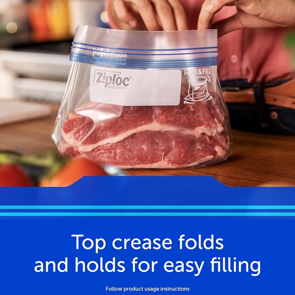 Ziploc Plastic Sandwich Easy Open Bags 580 Quantity (White) (Pack of 1) - Image 5