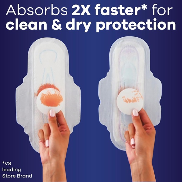 Always Ultra Thin Extra Heavy Overnight Pads, 24 Count - Image 3