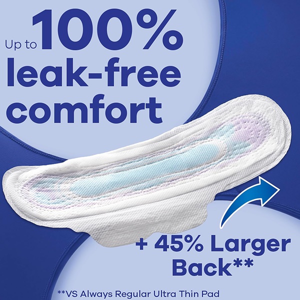 Always Ultra Thin Extra Heavy Overnight Pads, 24 Count - Image 4