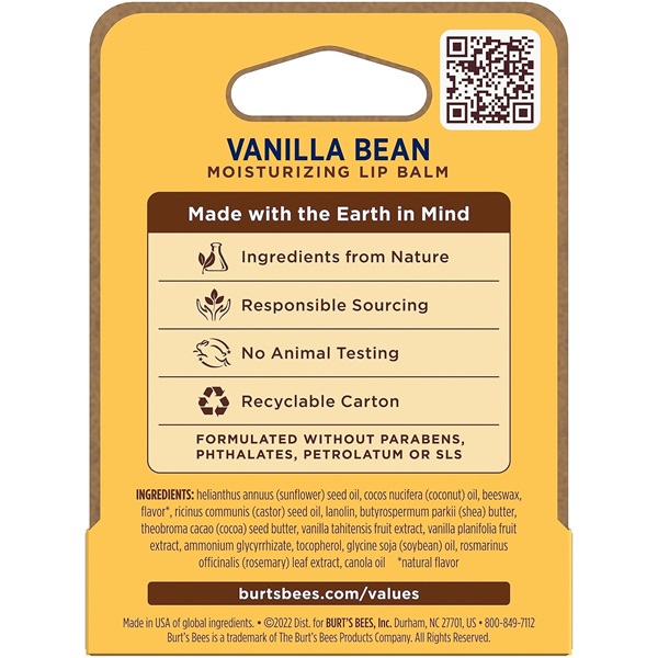 Burt's Bees Lip Balm Vanilla Be Size .15Z Burts Lip Balm Vanilla Bean .15Z - Image 9