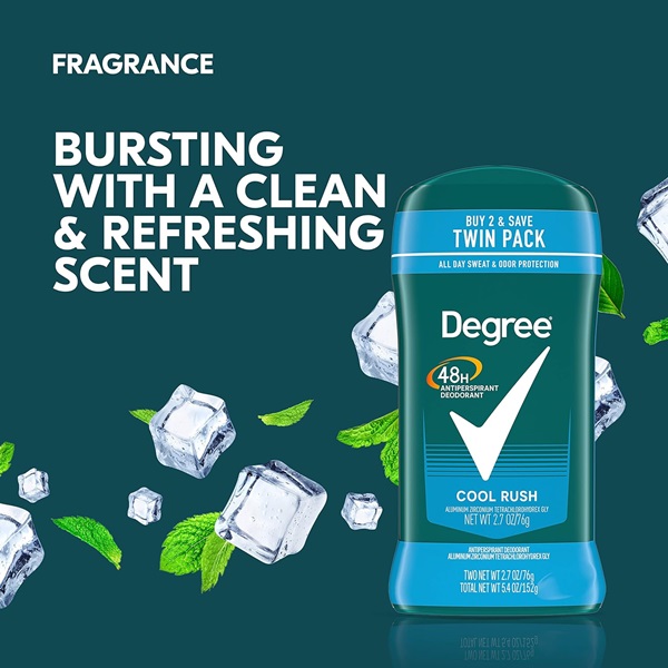 Degree Men Dry Protection Deodorant Invisible Solid Cool Rush2.7 Oz.Twin Pack - Image 6
