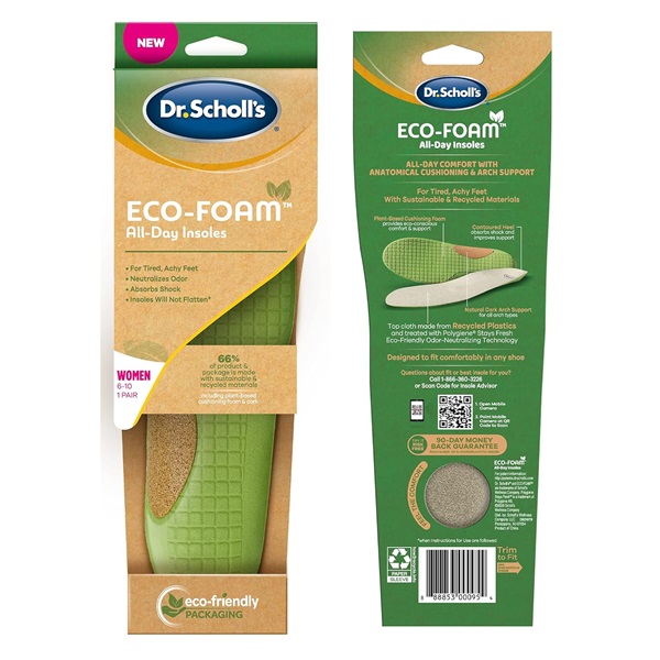 Dr. Scholl's Eco-Foam Insoles for Women, Shoe Inserts Made with Sustainable and Recycled Material, Women's 6-10 - Image 2