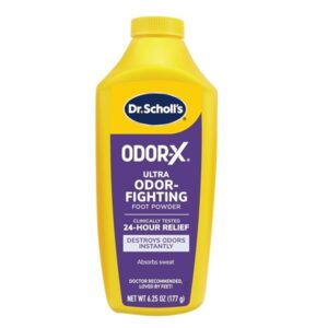Dr. Scholl's OdorX All Day Deod Powder. 6.25 Ounces, (Pack of 3)
