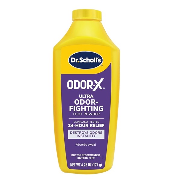 Dr. Scholl's OdorX All Day Deod Powder. 6.25 Ounces, (Pack of 3)