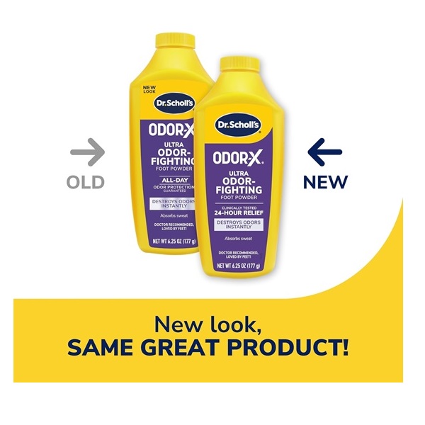 Dr. Scholl's OdorX All Day Deod Powder. 6.25 Ounces, (Pack of 3) - Image 2
