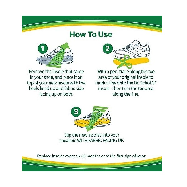 Dr. Scholl's Run Active Comfort Insoles,Men's, 1 Pair, Trim to Fit Inserts - Image 3