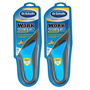 Dr. Scholl's WORK Insoles (Pack 2) // All-Day Shock Absorption and Reinforced Arch Support that Fits in Work Boots and More (for Men's 8-14, also available for Women's 6-10)